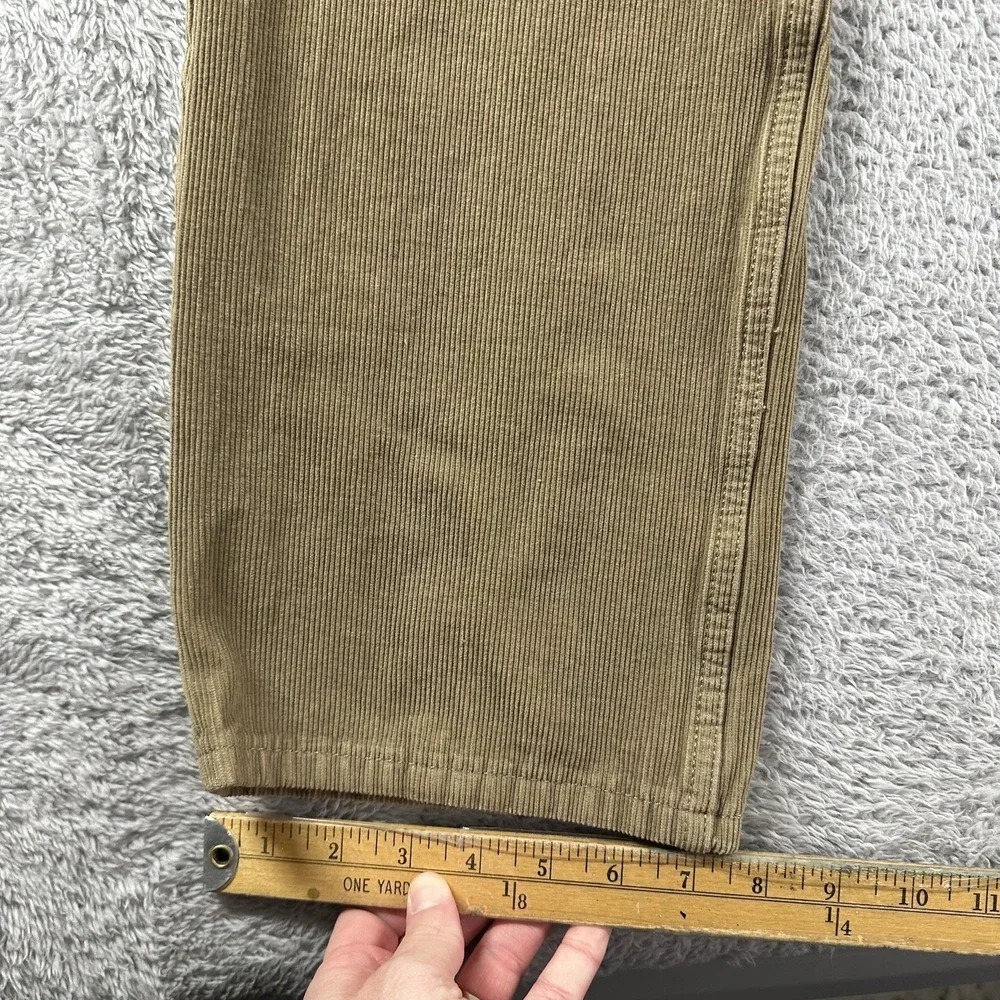 Levi's 514 Pants Mens 36x34 Green Corduroy Slim Straight Preppy Retro Earth Tone